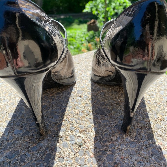 Town Shoes Leather heels with snake print - Picture 3 of 11